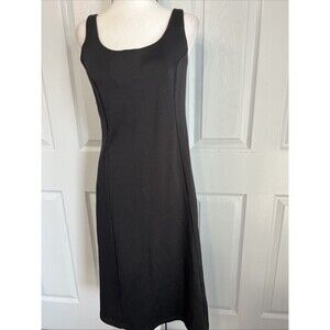 Vtg TravelSmith Coolmax Polyester Blend Sleeveless Dress 34B MIDI Size USA Made